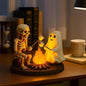 Skeleton Ghost Campfire LED Light Resin Tabletop Decor Figurine