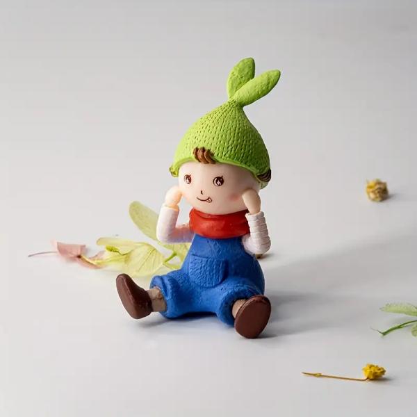 Resin Cute Fairy Figurine Set, 3pcs No See No Hear No Speak Mini Elf Statue, Desktop Tabletop Home Decor Ornament, Gift for Bedroom Shelf Decor
