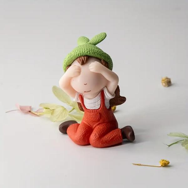 Resin Cute Fairy Figurine Set, 3pcs No See No Hear No Speak Mini Elf Statue, Desktop Tabletop Home Decor Ornament, Gift for Bedroom Shelf Decor