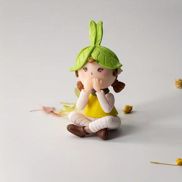 Resin Cute Fairy Figurine Set, 3pcs No See No Hear No Speak Mini Elf Statue, Desktop Tabletop Home Decor Ornament, Gift for Bedroom Shelf Decor